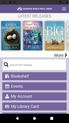 Android application Grandview Heights Library screenshort