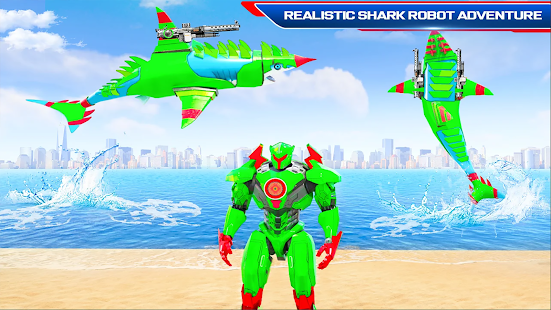 Shark Robot Car Transform Game 52 screenshots 16