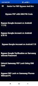Captura 1 Guide For FRP Bypass And Sim android
