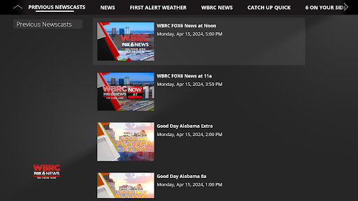 Screenshot of WBRC 6 News