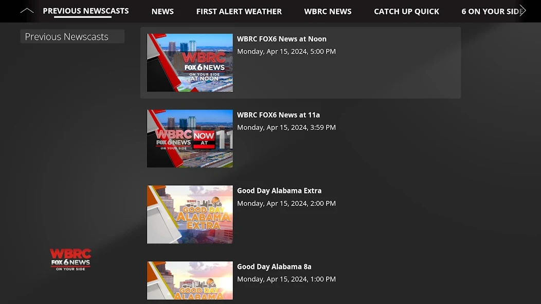 WBRC 6 News Screen Records 9