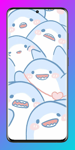 Kawaii Shark Wallpaper 4K