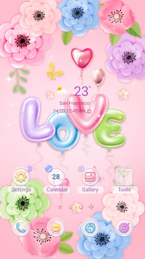Android application Pastel Love Balloons-Wallpaper screenshort