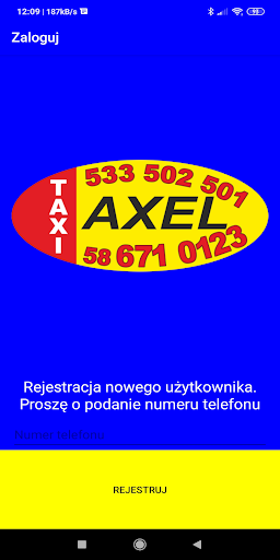 Android application Axel Taxi Rumia screenshort