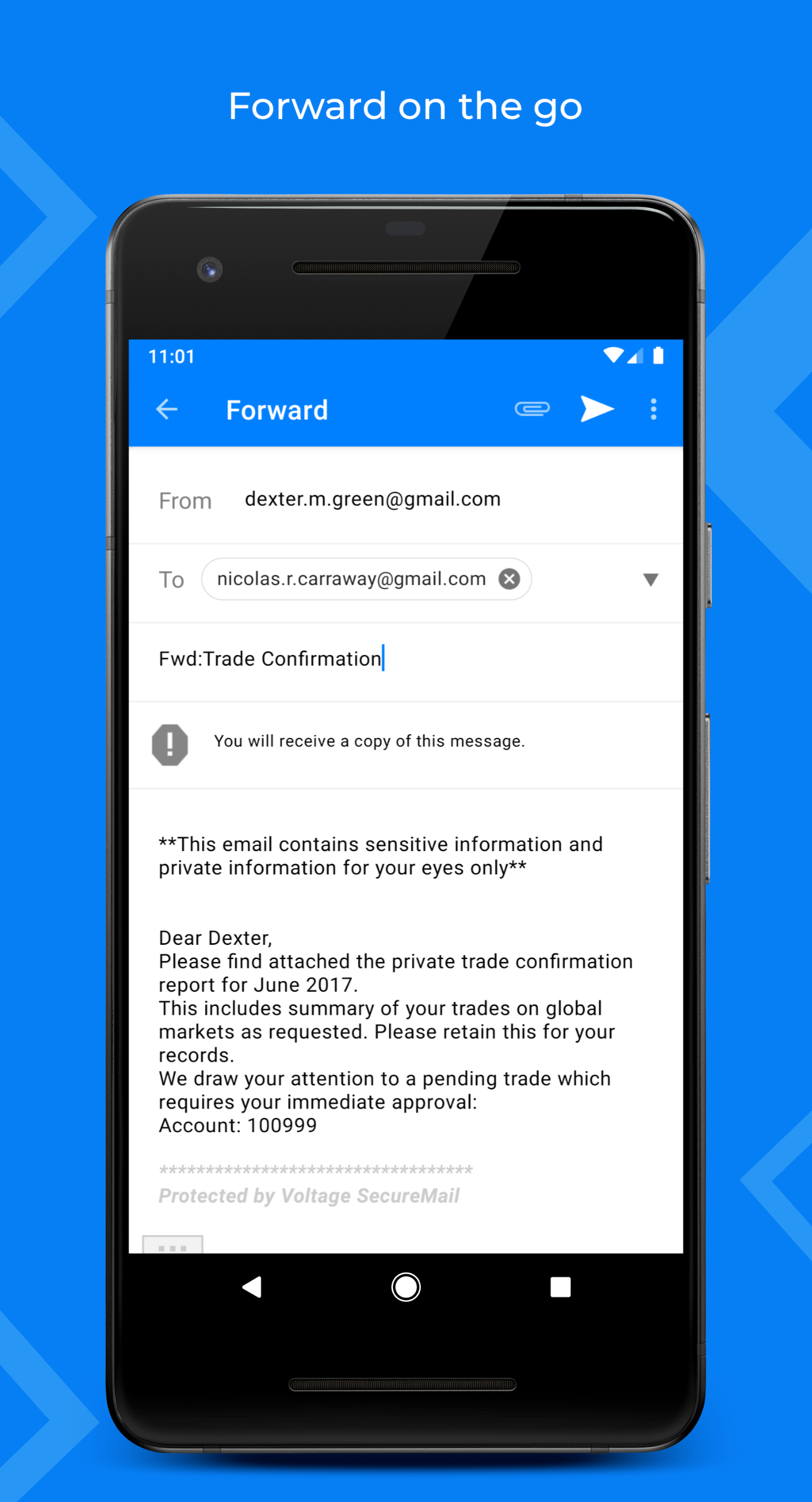 Android application Voltage SecureMail screenshort