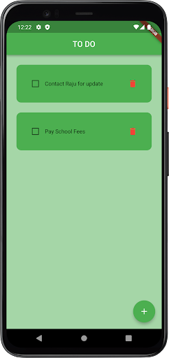 Android application Tasks screenshort