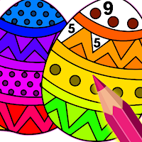Easter Eggs Color by Number - Free Painting Book