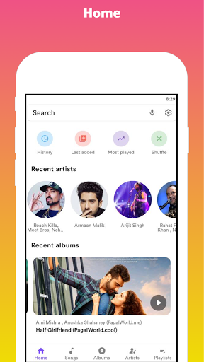 Android application Alpha Music Player screenshort