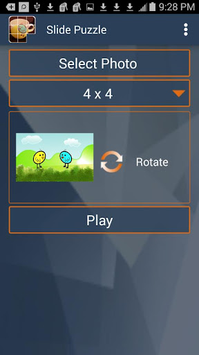 Android application Slide Puzzle screenshort