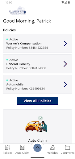 Warren Reed Insurance Online Screen 2