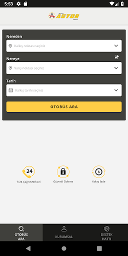 Android application Astor Seyahat screenshort