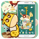 Green Cartoon Giraffe Wallpaper Cute Icon Theme icon