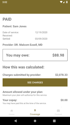 Android application S&S Health screenshort