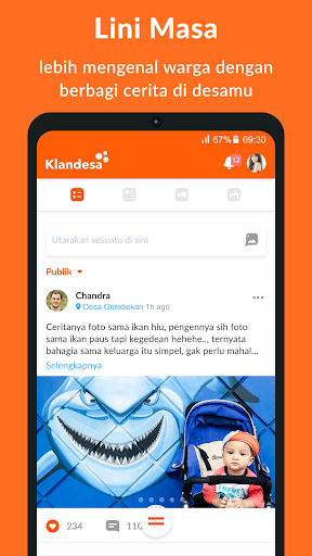 Android application Klan Desa screenshort