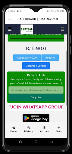 Android application Smatsub - Fast bills payment screenshort