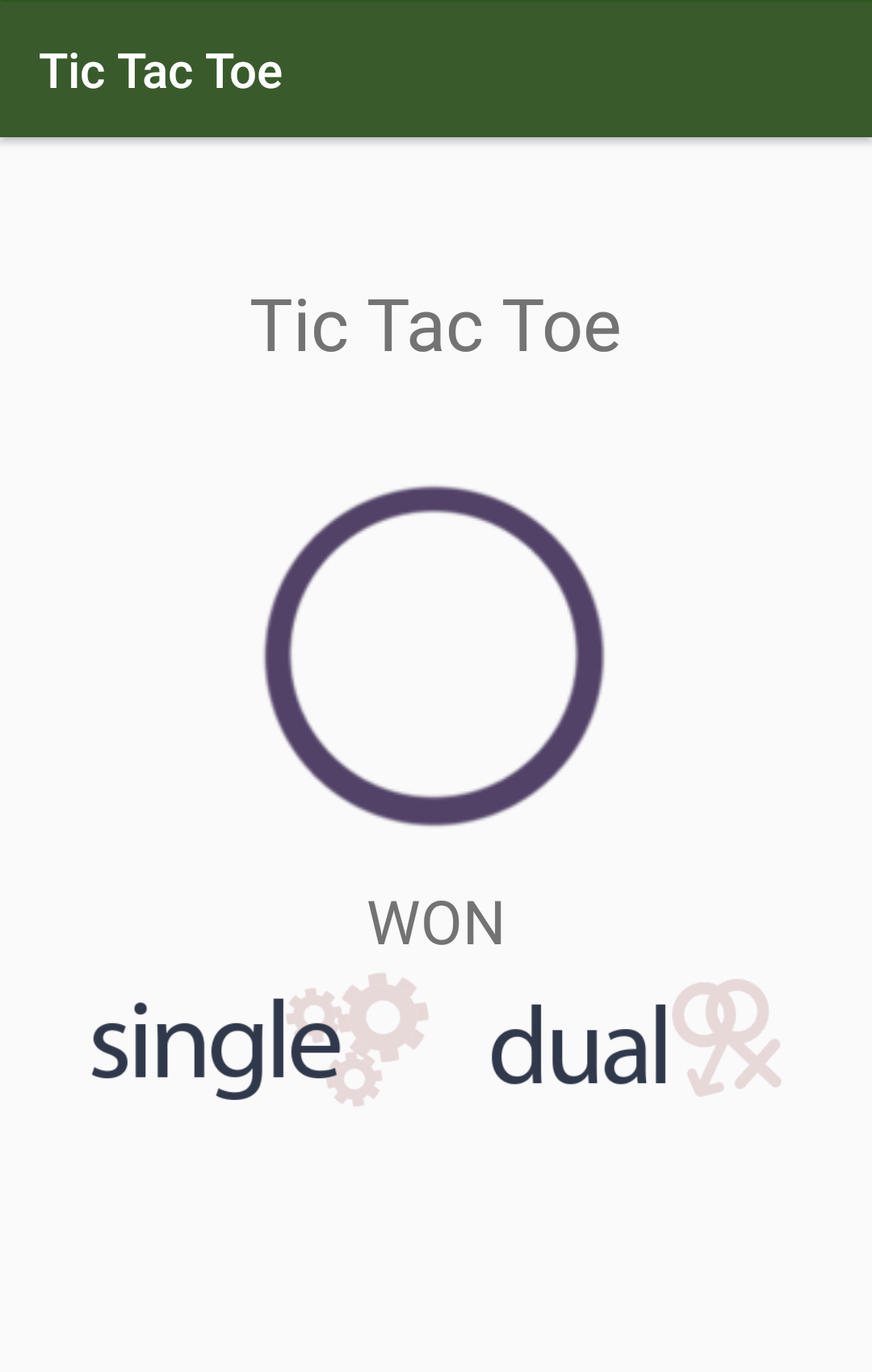 Android application TicTacToe screenshort