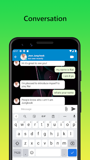 Jungkook Btz call and chat Screen 3