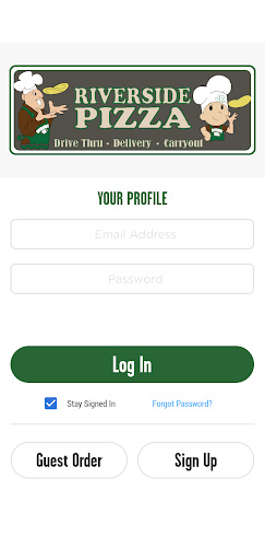 Android application Riverside Pizza screenshort