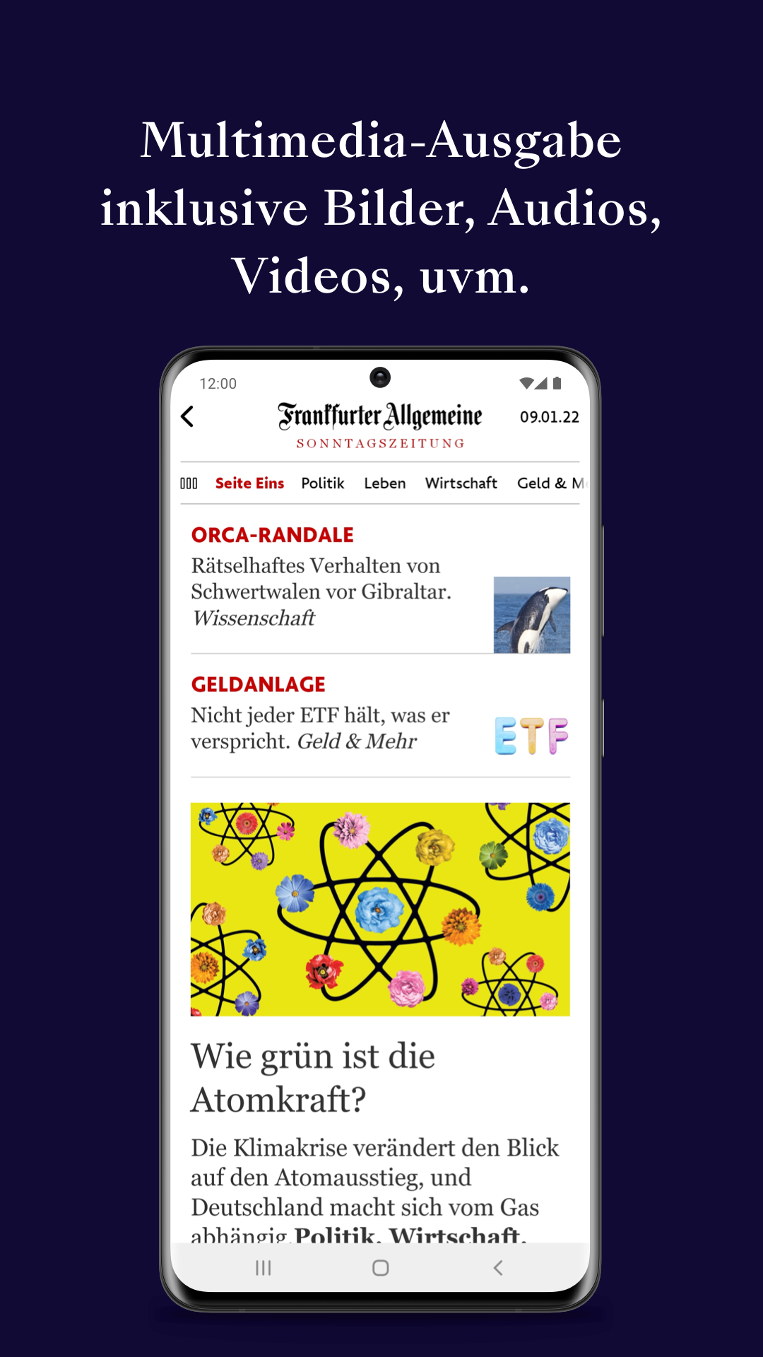 Android application F.A.Z. Kiosk screenshort