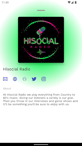 Hisocial Radio Screen 3