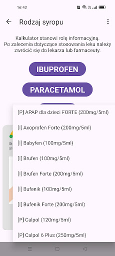 Fever syrup calculator Screen 3