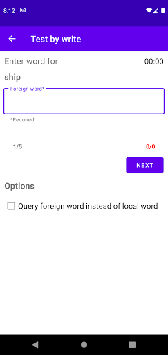 Android application Learn Words screenshort
