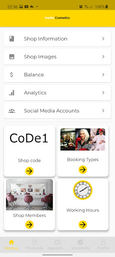 Inertia Cosmetics Business Screen 2