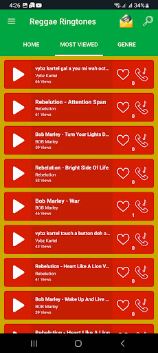 All REGGAE ringtones Screenshot 4 - AppWisp.com