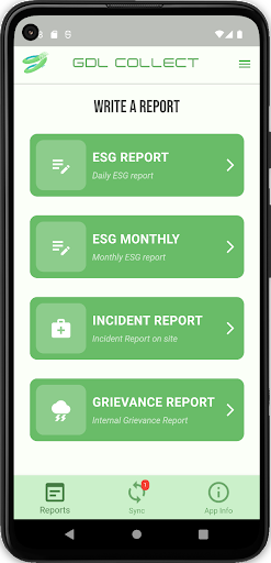 Android application GDL Collect screenshort