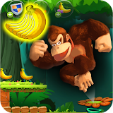 jungle 2 banana monkey running icon