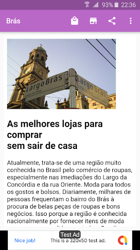 Android application Lojas do Brás screenshort