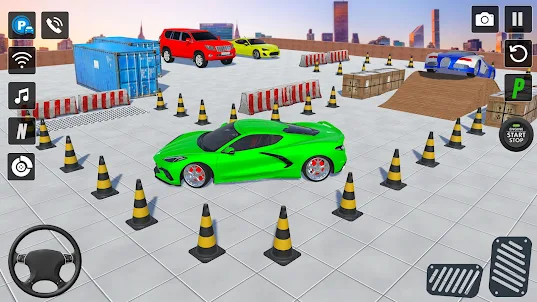 駐車ゲームで緑の線に従って高級車を駐車します. 車のゲーム