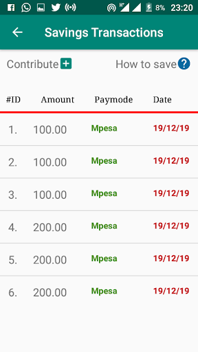 GlobalMisa - Sacco App Screen 2