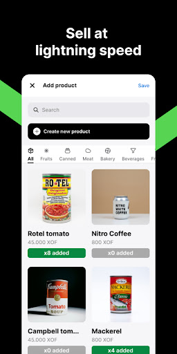 Android application Kudizy POS screenshort