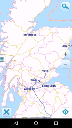 Android application Map of Scotland offline screenshort