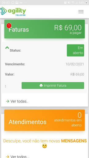Central do Assinante - Agility Screen 2
