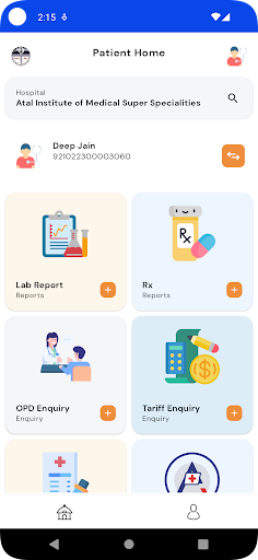 Android application HP HMIS Swasthya screenshort
