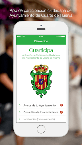 Android application Cuarticipa screenshort