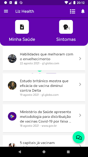 Android application Liz Health screenshort