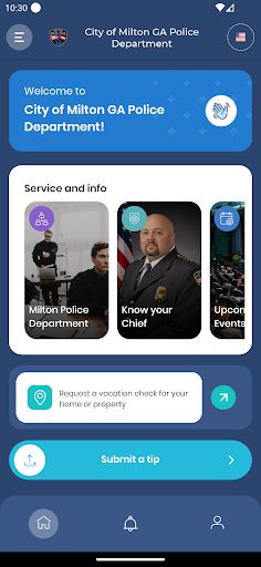 City of Milton GA Police Dept Screen 2