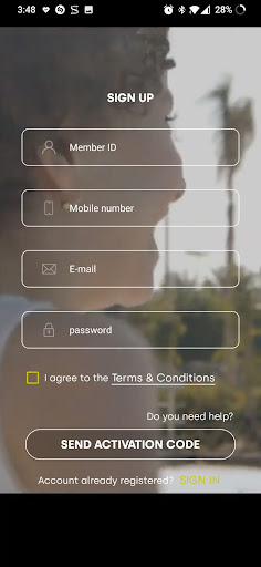 Android application Smash Sporting Club screenshort