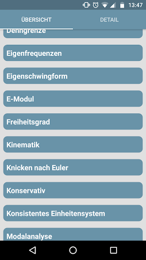 Android application M&P Glossar screenshort