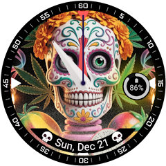 Colorful Skull Watch Face