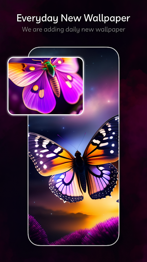 Cute Butterfly HD Wallpaperのおすすめ画像1