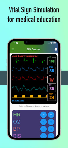 Android application Sim Vitals screenshort