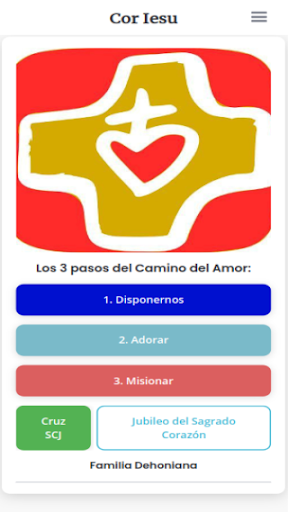 Android application Cor Iesu screenshort