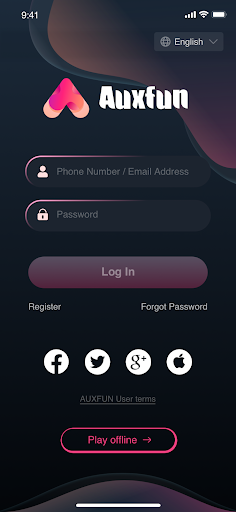 Android application Auxfun screenshort