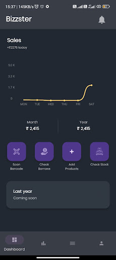 Android application Bizzster screenshort