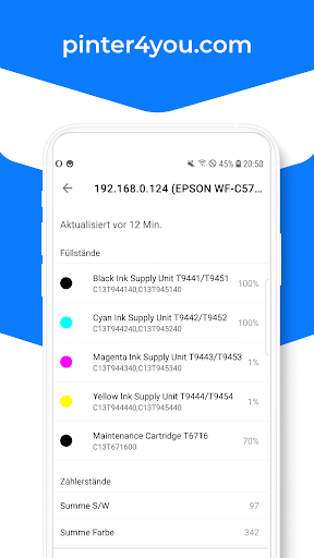Android application printer4you-App screenshort