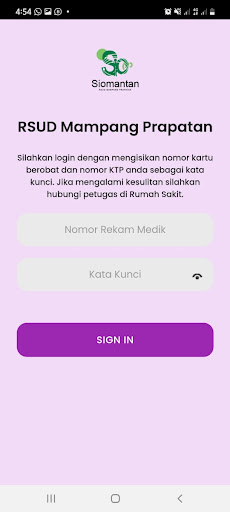 SIOMANTAN RSUDMP Screen 2
